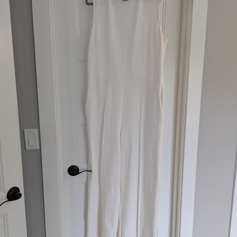 Everlane Cream Jumpsuit Flowy Silhouette